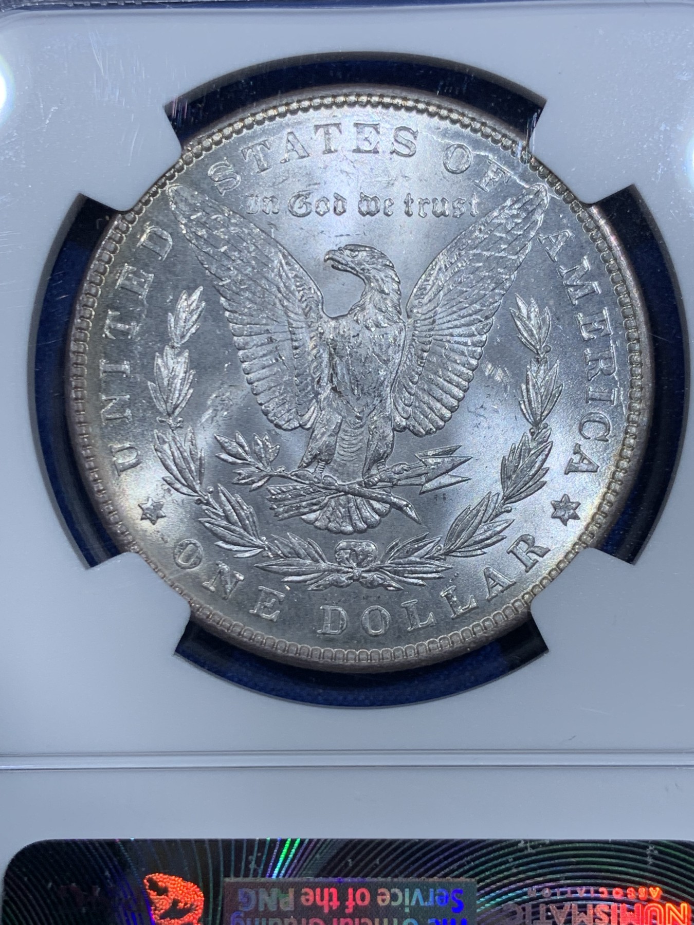 《竞宝斋》第263场-周日，周一 2场连拍 (全场包邮) NGC MS64 美国1887年摩根银币