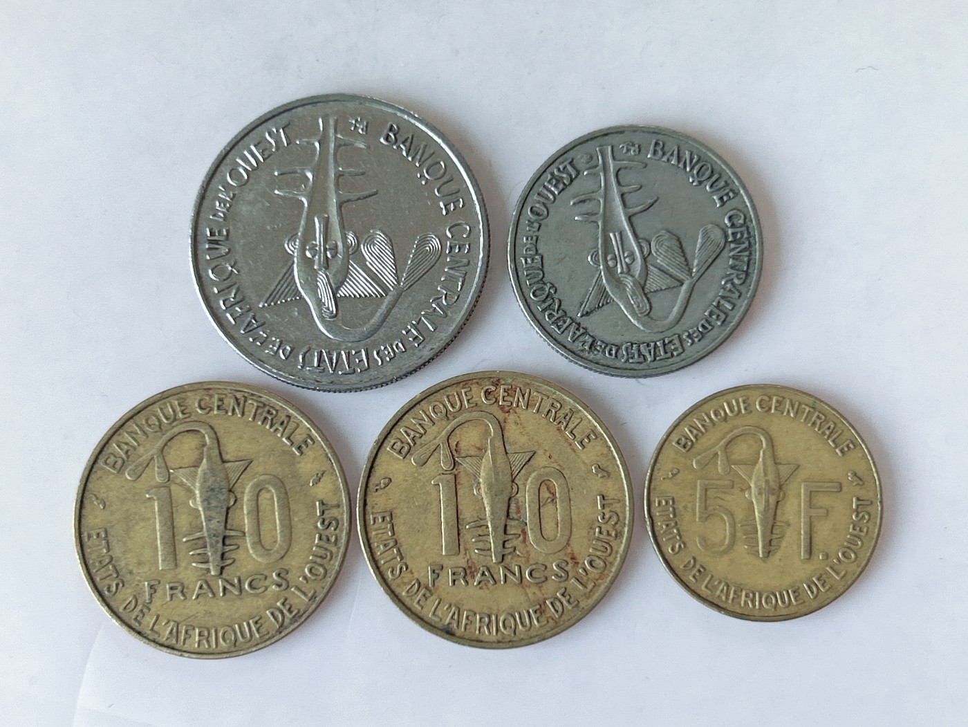第一海外回流一元起拍收藏 散币专场 第85期 西非硬币5枚