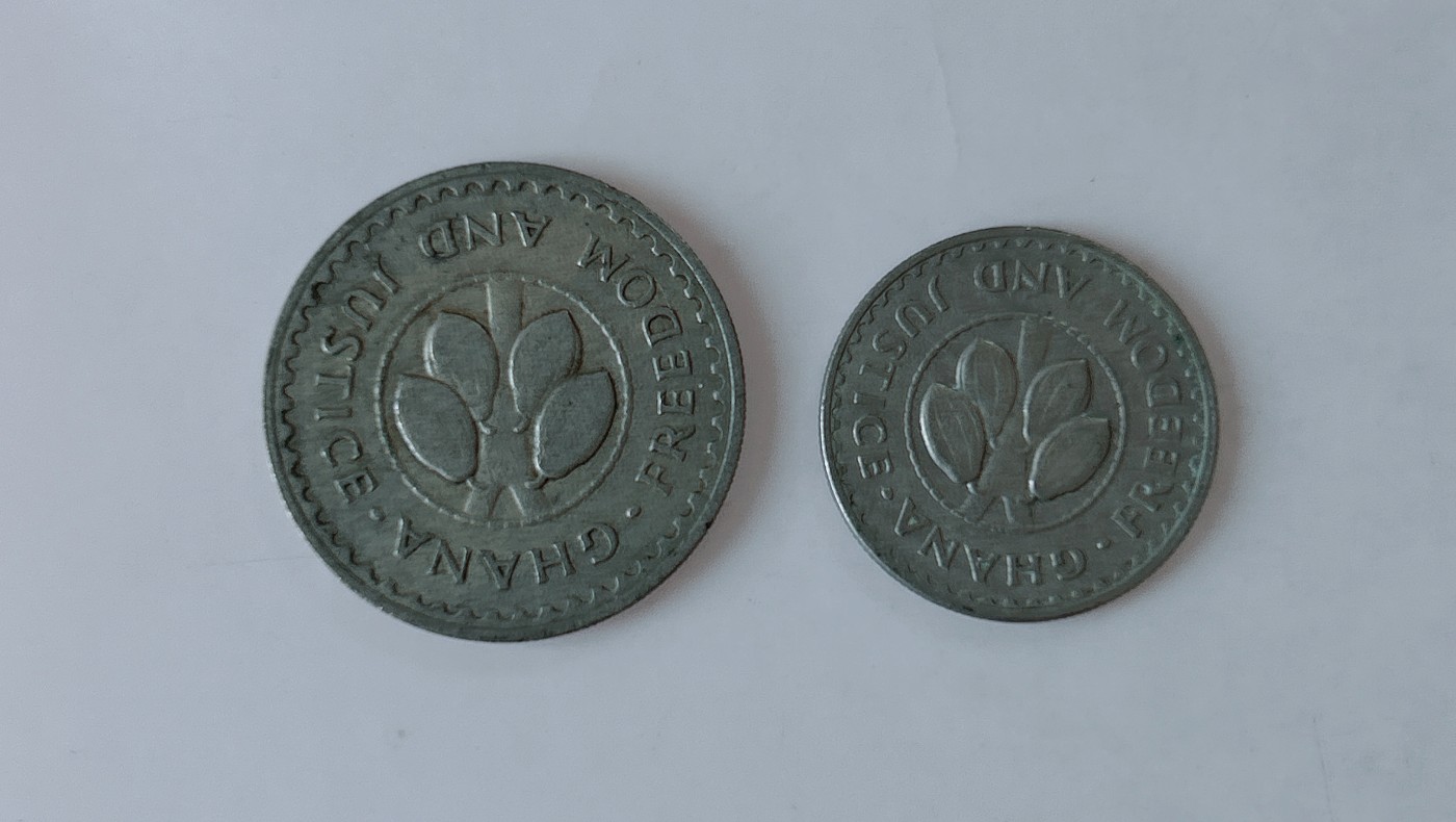 第一海外回流一元起拍收藏 散币专场 第85期 加纳1967年可可果实硬币2枚