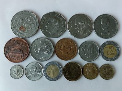 第一海外回流一元起拍收藏 散币专场 第85期 - 墨西哥硬币 15枚 无重复