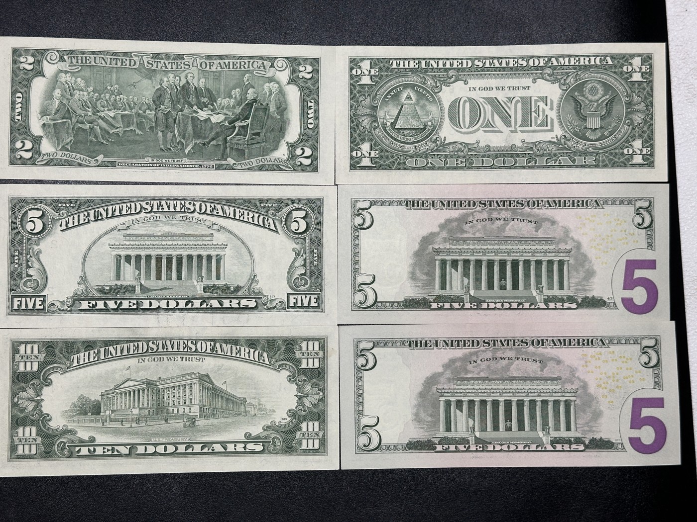 《外钞收藏家》第三百六十五期（连拍第二场） 美元6张一起 轻微潮