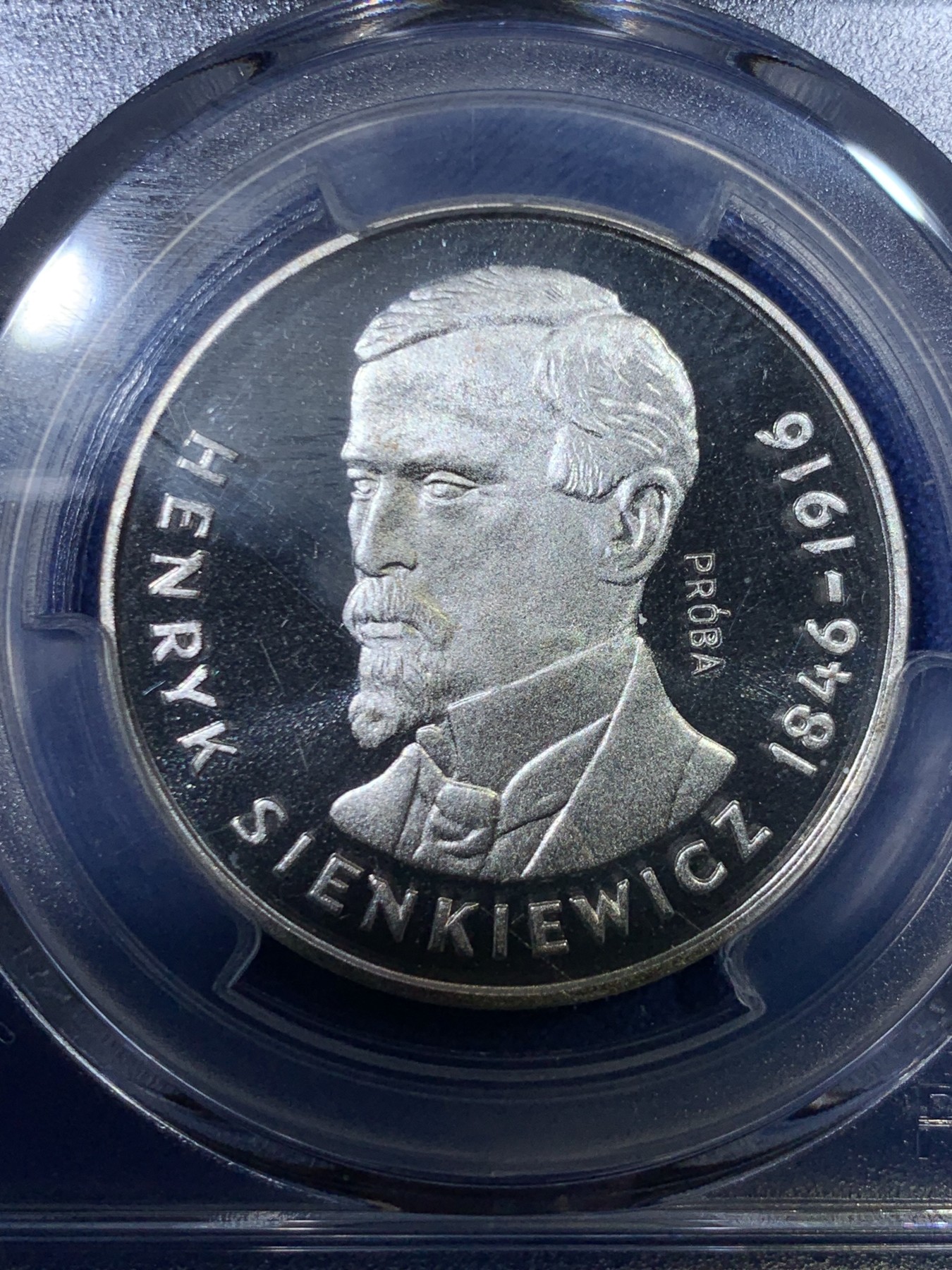 《竞宝斋》第263场-周日，周一 2场连拍 (全场包邮) PCGS PR68DCAM 少见！1977 波兰 PROBA样币 亨利克·显克维支纪念 PR68DCAM绝对高分！67分HA成交114美金