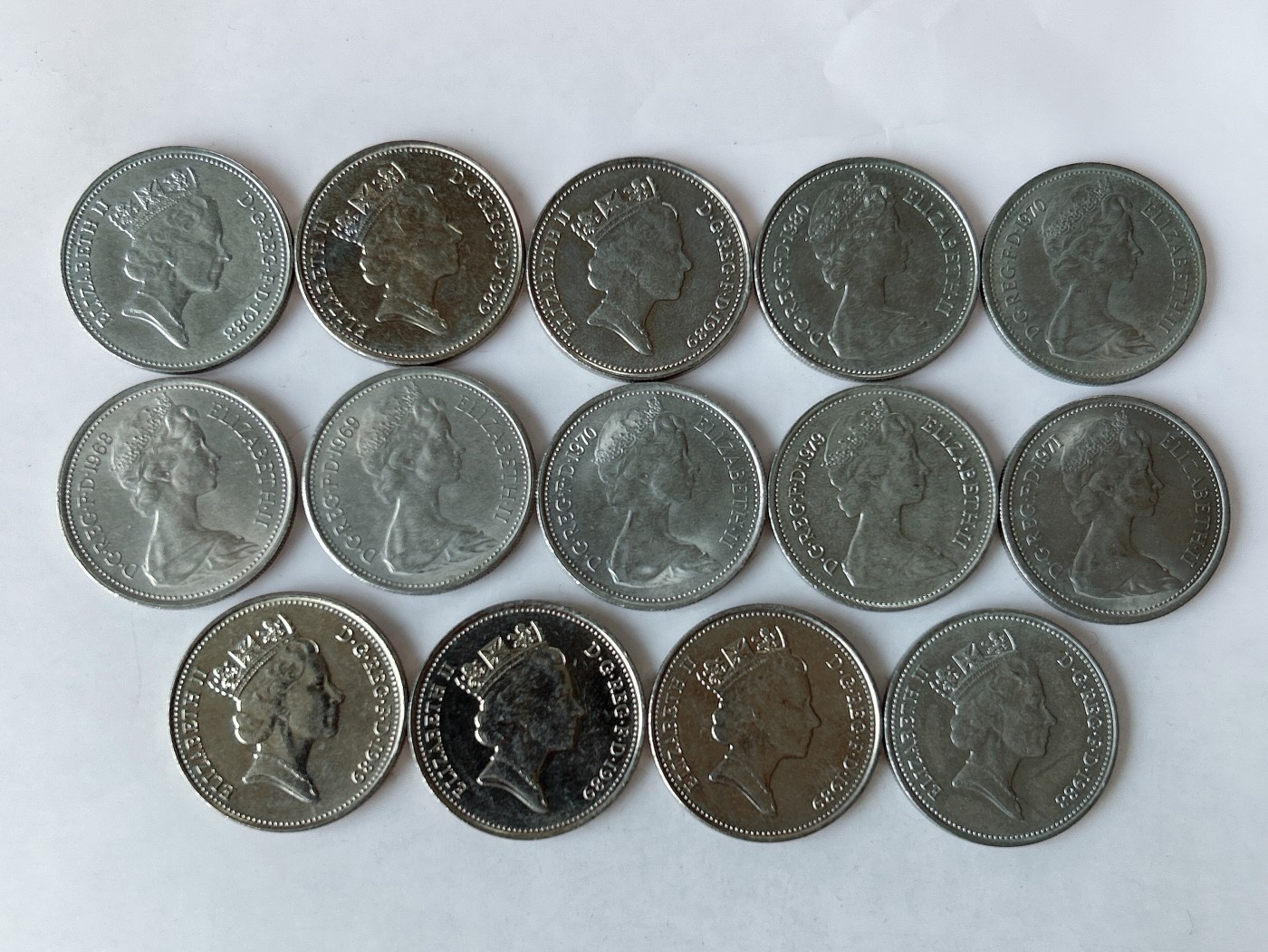 第一海外回流一元起拍收藏 散币专场 第85期 英国5便士硬币 14枚