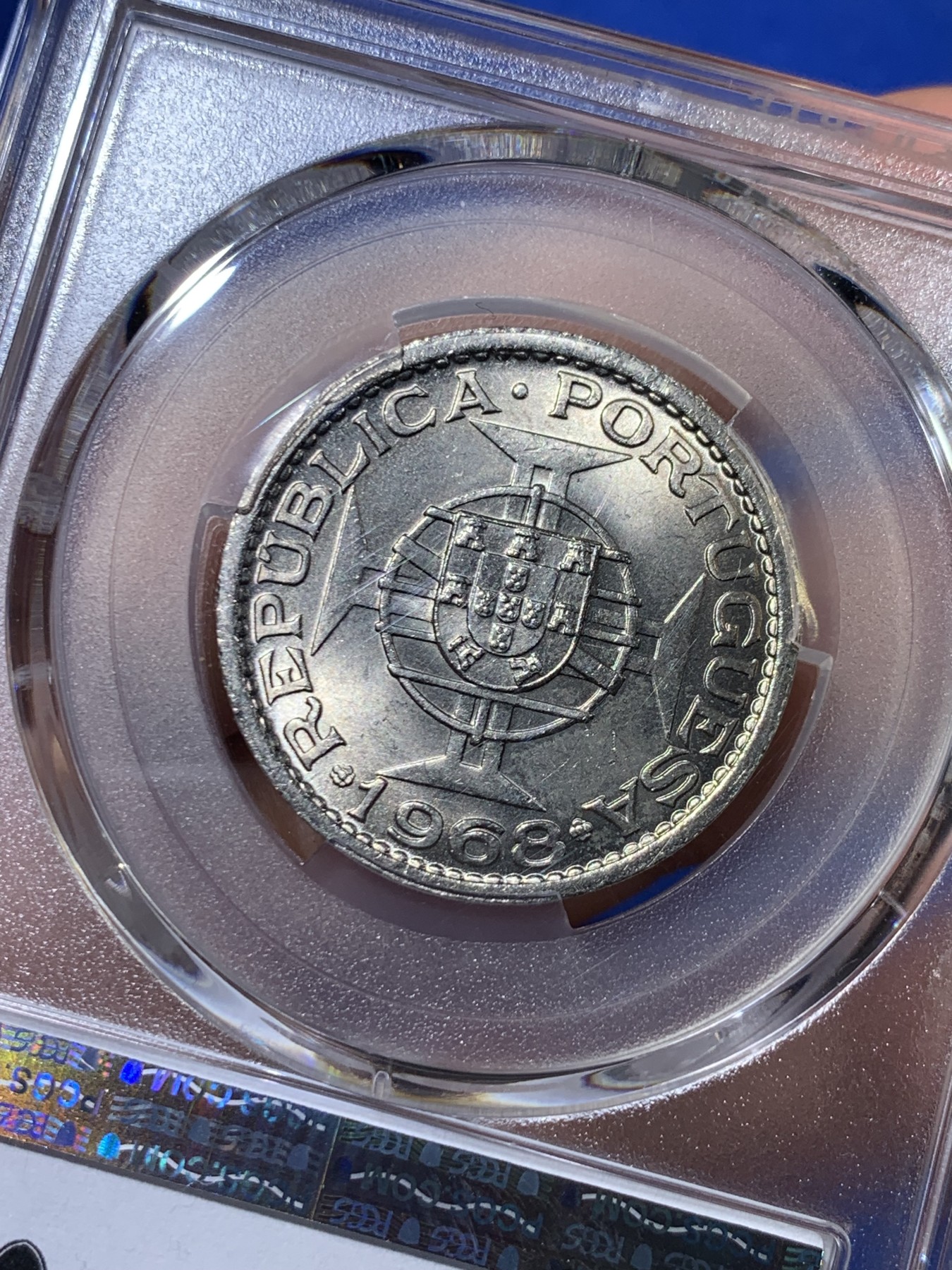 《竞宝斋》第263场-周日，周一 2场连拍 (全场包邮) PCGS MS66 澳门1968年1元镍币 高分强光好品 亚军分！