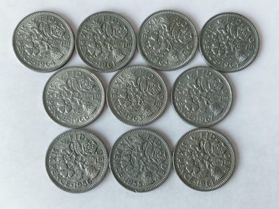 第一海外回流一元起拍收藏 散币专场 第85期 - 英国6便士硬币 10枚