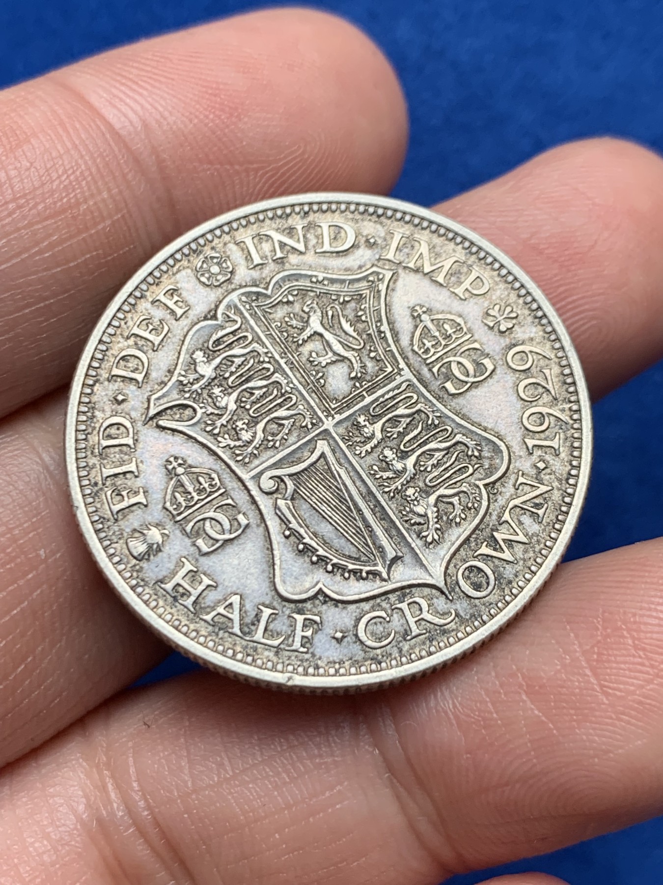 《竞宝斋》第263场-周日，周一 2场连拍 (全场包邮) 英国 1929年 乔五半克朗 银币