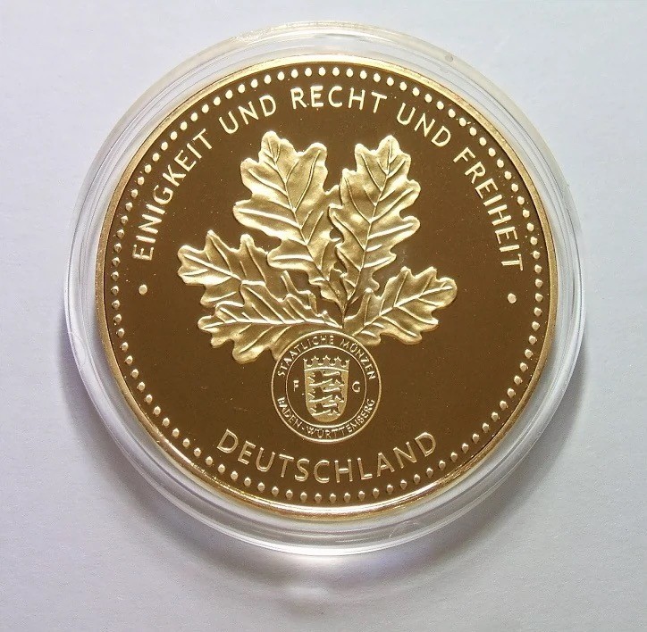 德国铁血宰相俾斯麦 高浮雕精制大镀金章 40MM 