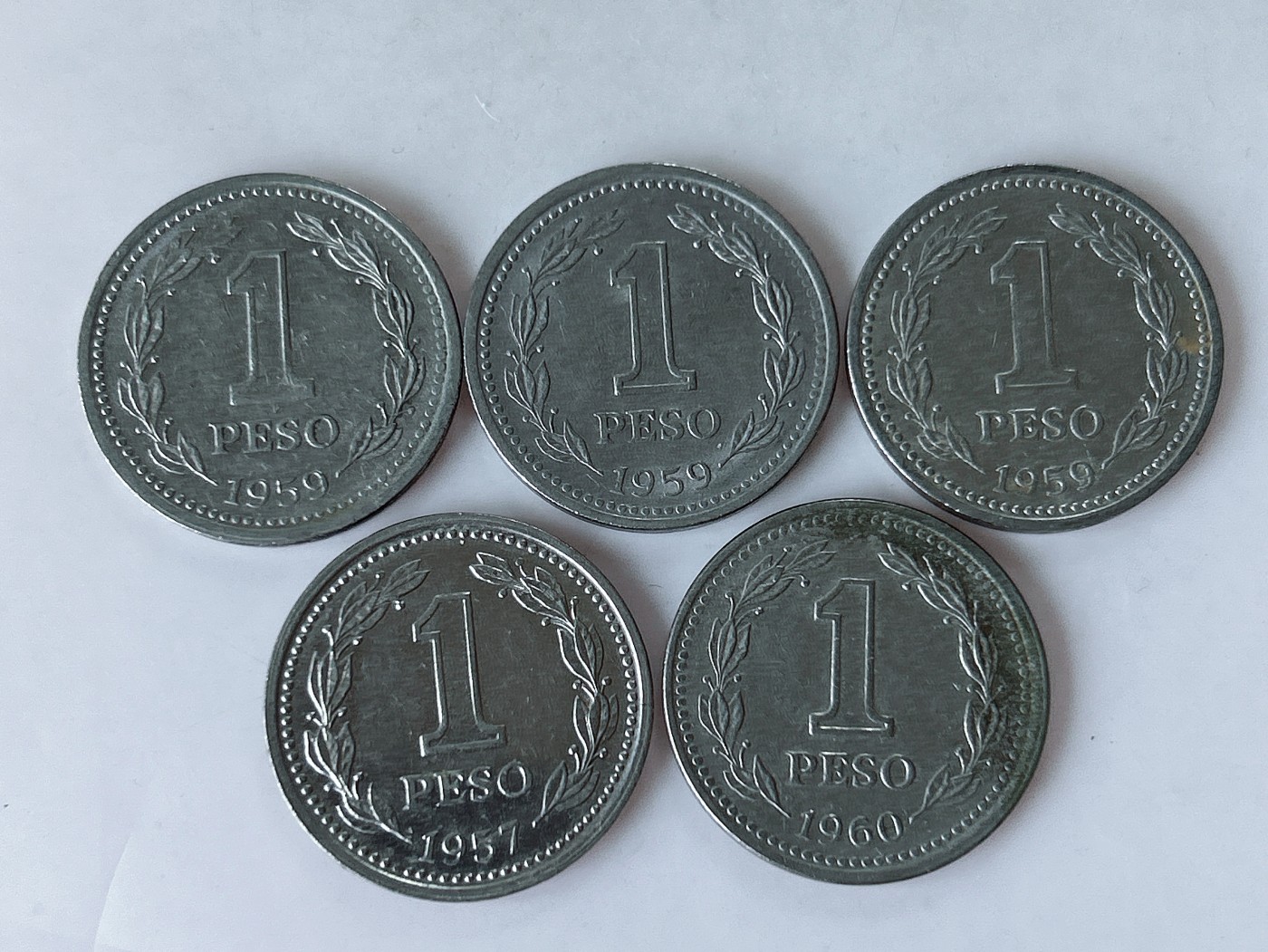 第一海外回流一元起拍收藏 散币专场 第85期 阿根廷自由女神1比索 5枚