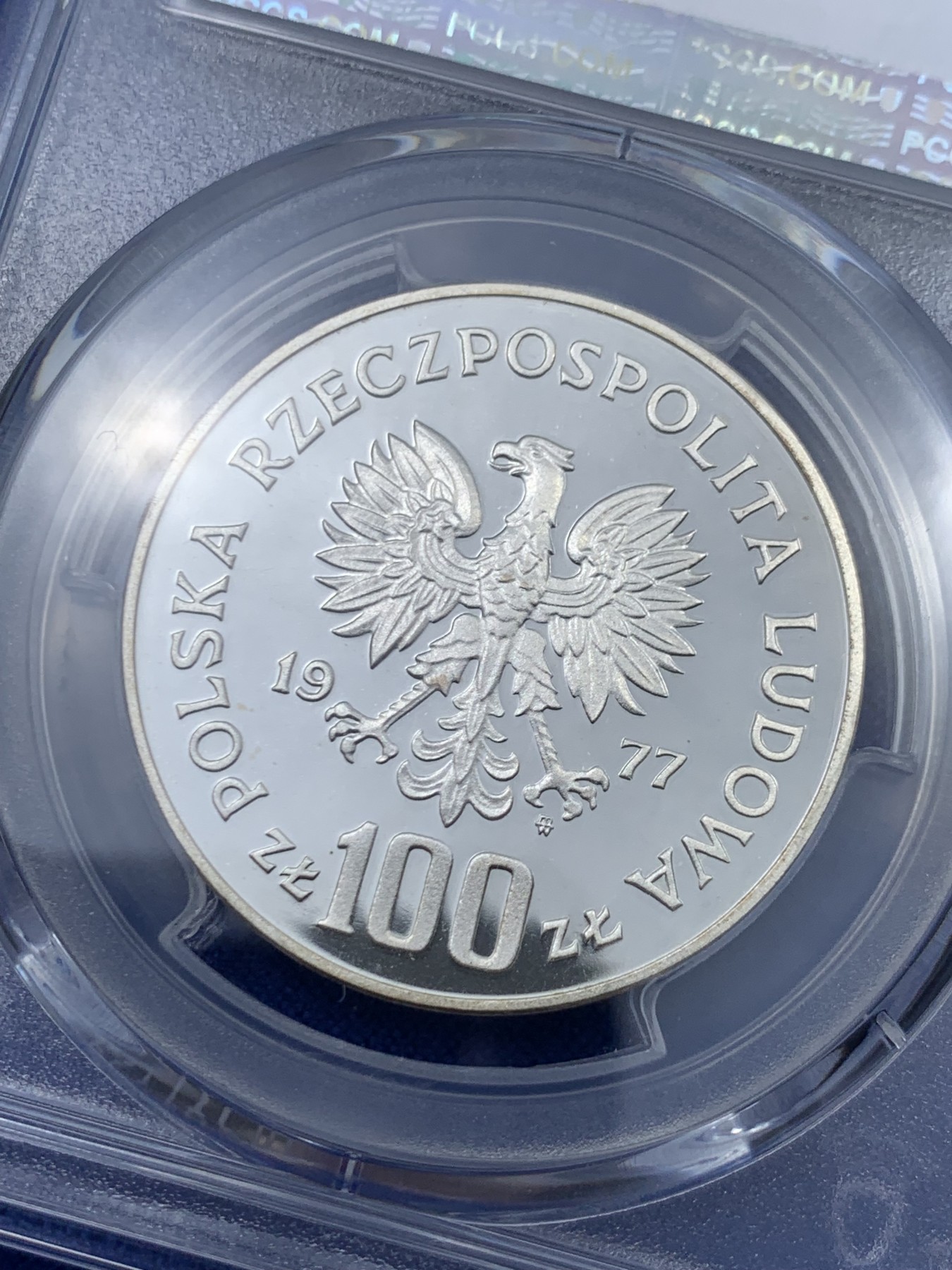 《竞宝斋》第263场-周日，周一 2场连拍 (全场包邮) PCGS PR68DCAM 少见！1977 波兰 PROBA样币 亨利克·显克维支纪念 PR68DCAM绝对高分！67分HA成交114美金