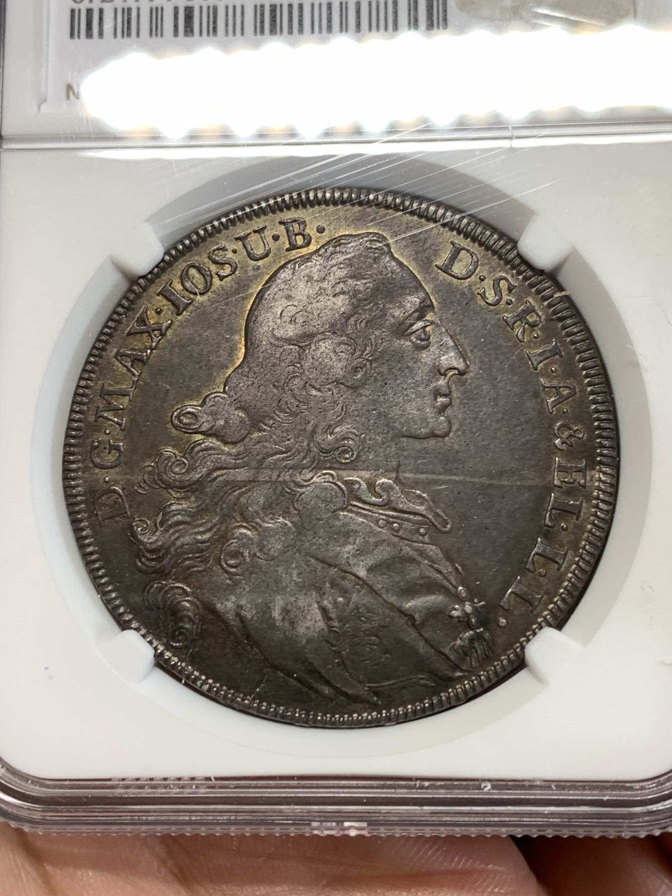 《竞宝斋》第263场-周日，周一 2场连拍 (全场包邮) NGC AUD 德国巴伐利亚 1770年 马克西米利安 泰勒 圣母抱婴 经典品种 原味包浆 可以看清圣母的脸