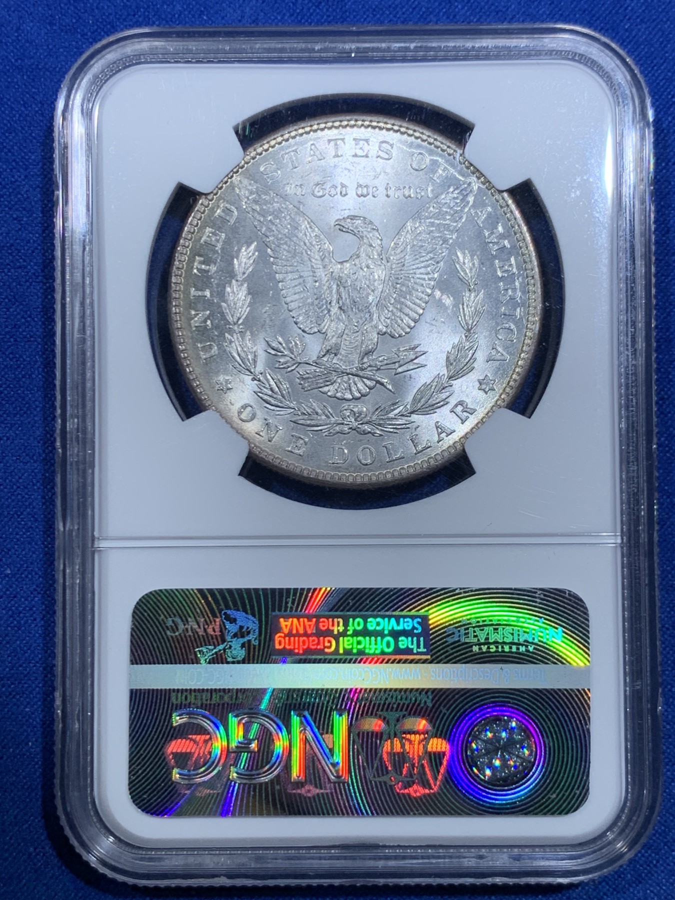 《竞宝斋》第263场-周日，周一 2场连拍 (全场包邮) NGC MS64 美国1887年摩根银币