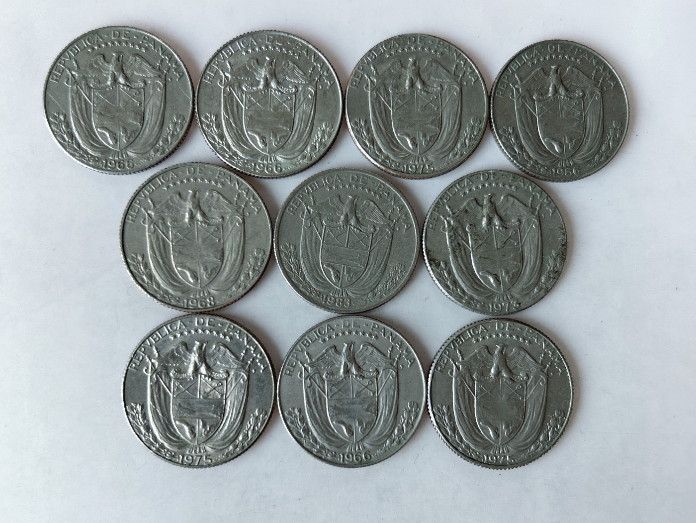 第一海外回流一元起拍收藏 散币专场 第85期 巴拿马1/4巴波亚硬币 10枚