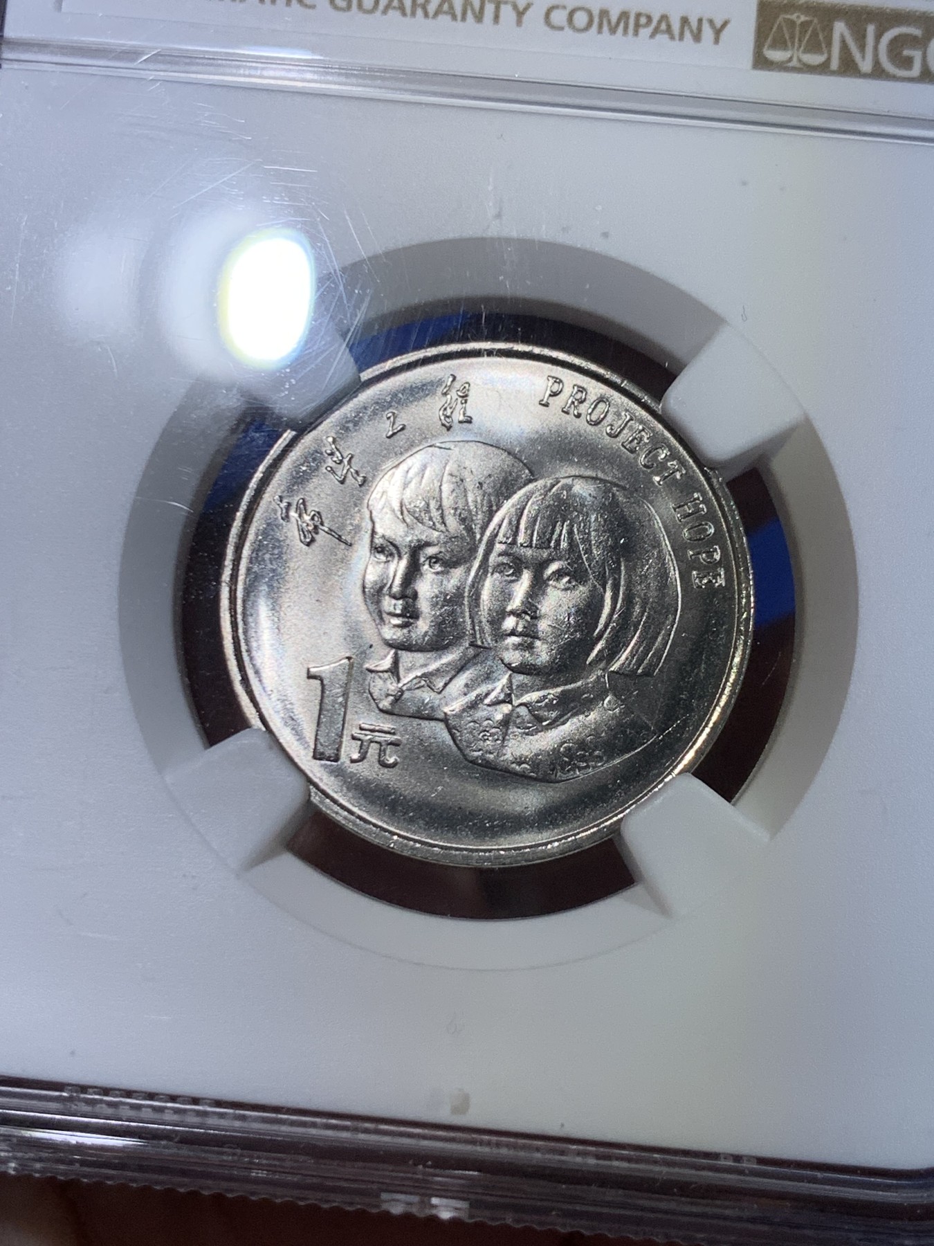 《竞宝斋》第263场-周日，周一 2场连拍 (全场包邮) NGC MS66  1994年 希望工程纪念币