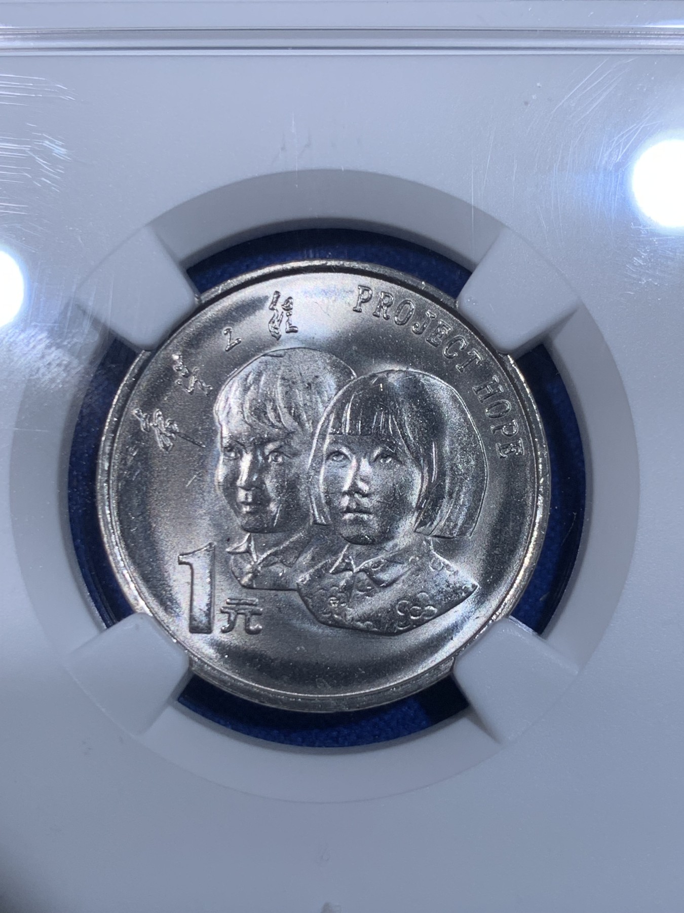 《竞宝斋》第263场-周日，周一 2场连拍 (全场包邮) NGC MS66  1994年 希望工程纪念币