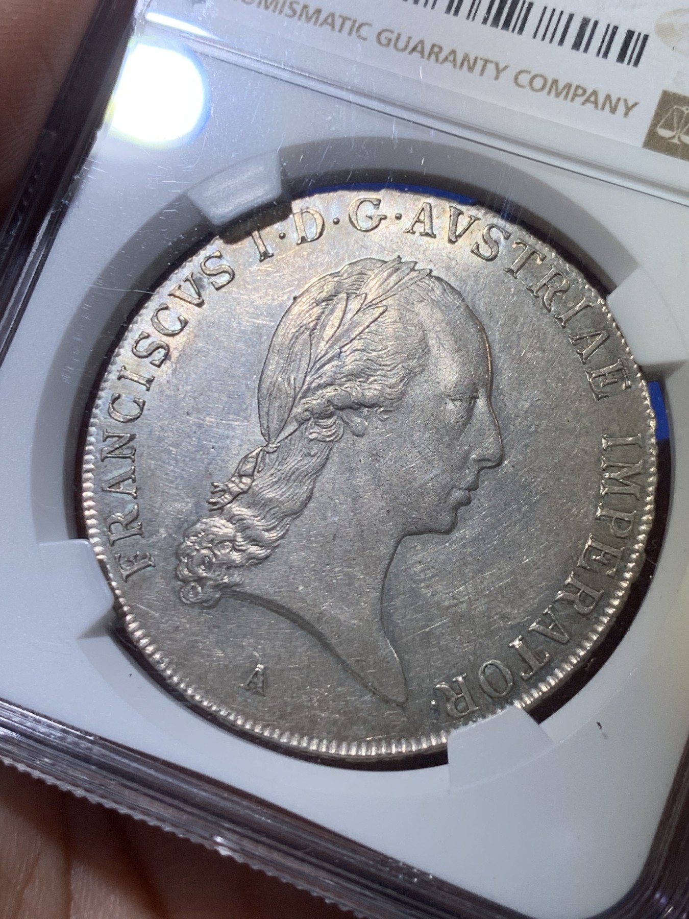 《竞宝斋》第263场-周日，周一 2场连拍 (全场包邮) NGC MS62 奥匈帝国 1821 奥地利 弗朗茨一世 泰勒大银币 细节清晰 背面PL版状态 该版本普遍弱打 本拍品状态极佳