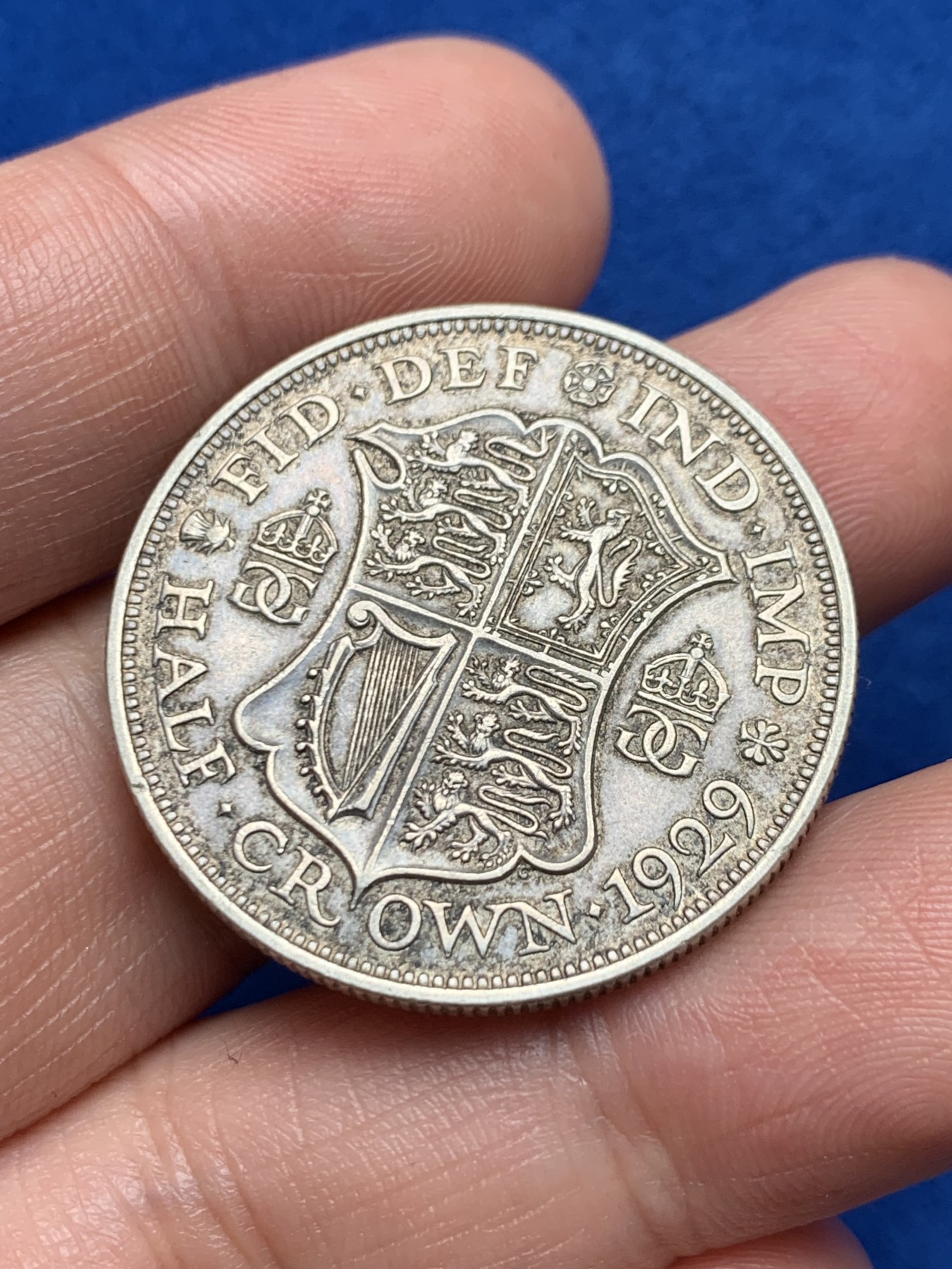 《竞宝斋》第263场-周日，周一 2场连拍 (全场包邮) 英国 1929年 乔五半克朗 银币