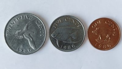 第一海外回流一元起拍收藏 散币专场 第85期 - 百慕大1986年硬币3枚套