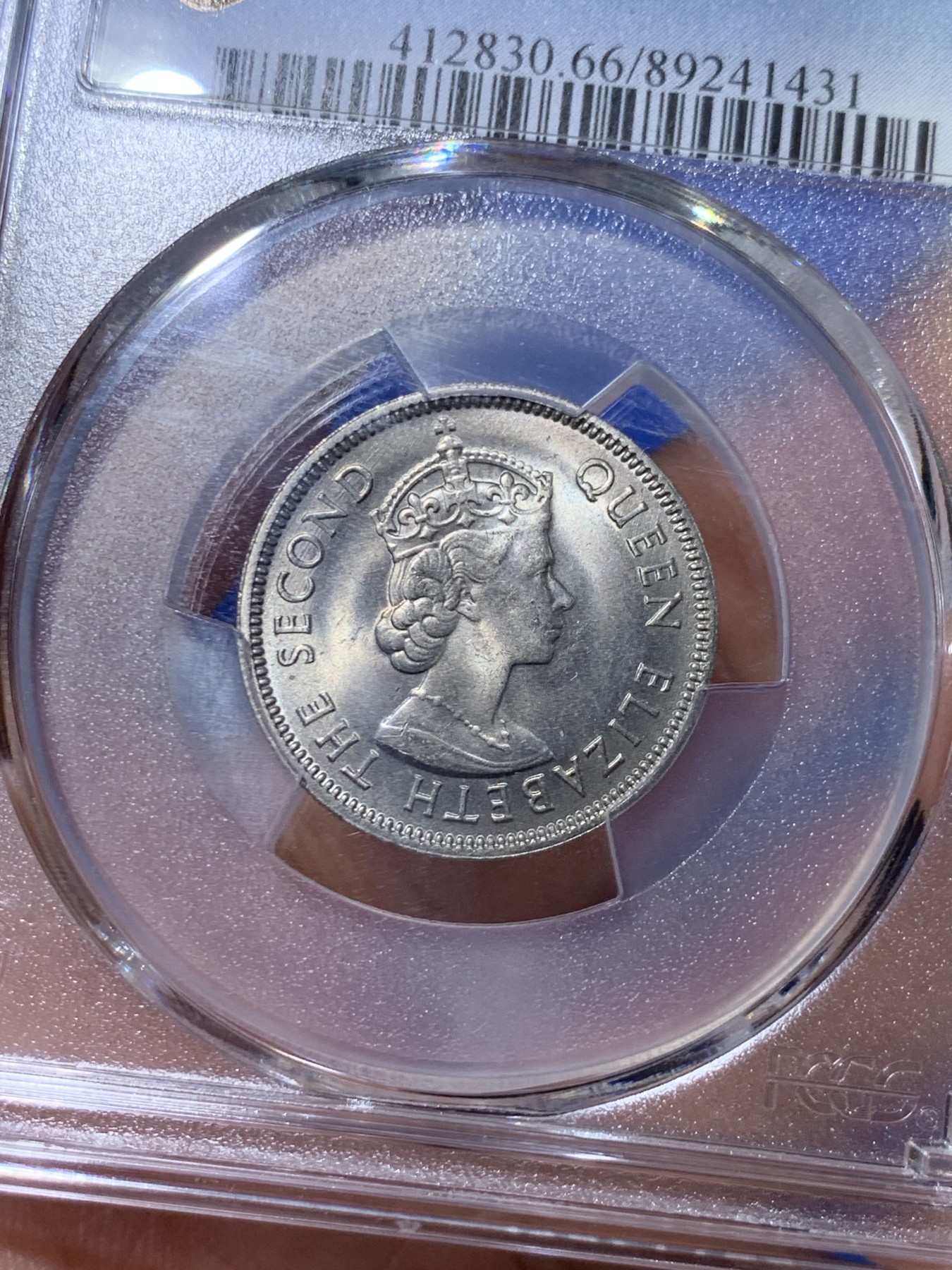 《竞宝斋》第263场-周日，周一 2场连拍 (全场包邮) PCGS MS66 香港 1973 五毫 卷拆顶级品相 两面转光