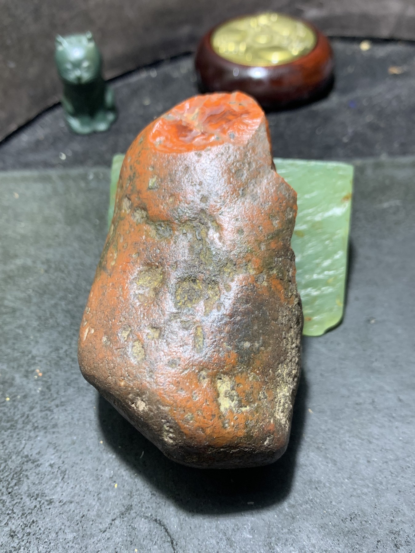 精美铁皮开口料南红玛瑙原石一颗