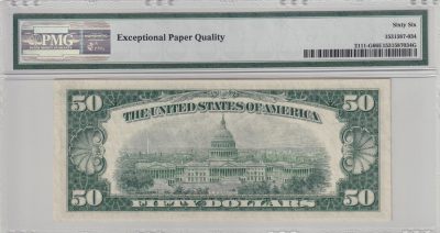 Gem Unc 美国纸币 1950 D版 50美金纸币 PMG 66E