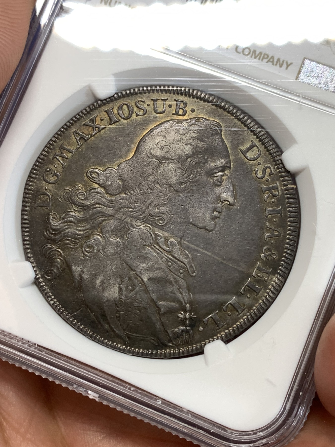 《竞宝斋》第263场-周日，周一 2场连拍 (全场包邮) NGC AUD 德国巴伐利亚 1770年 马克西米利安 泰勒 圣母抱婴 经典品种 原味包浆 可以看清圣母的脸