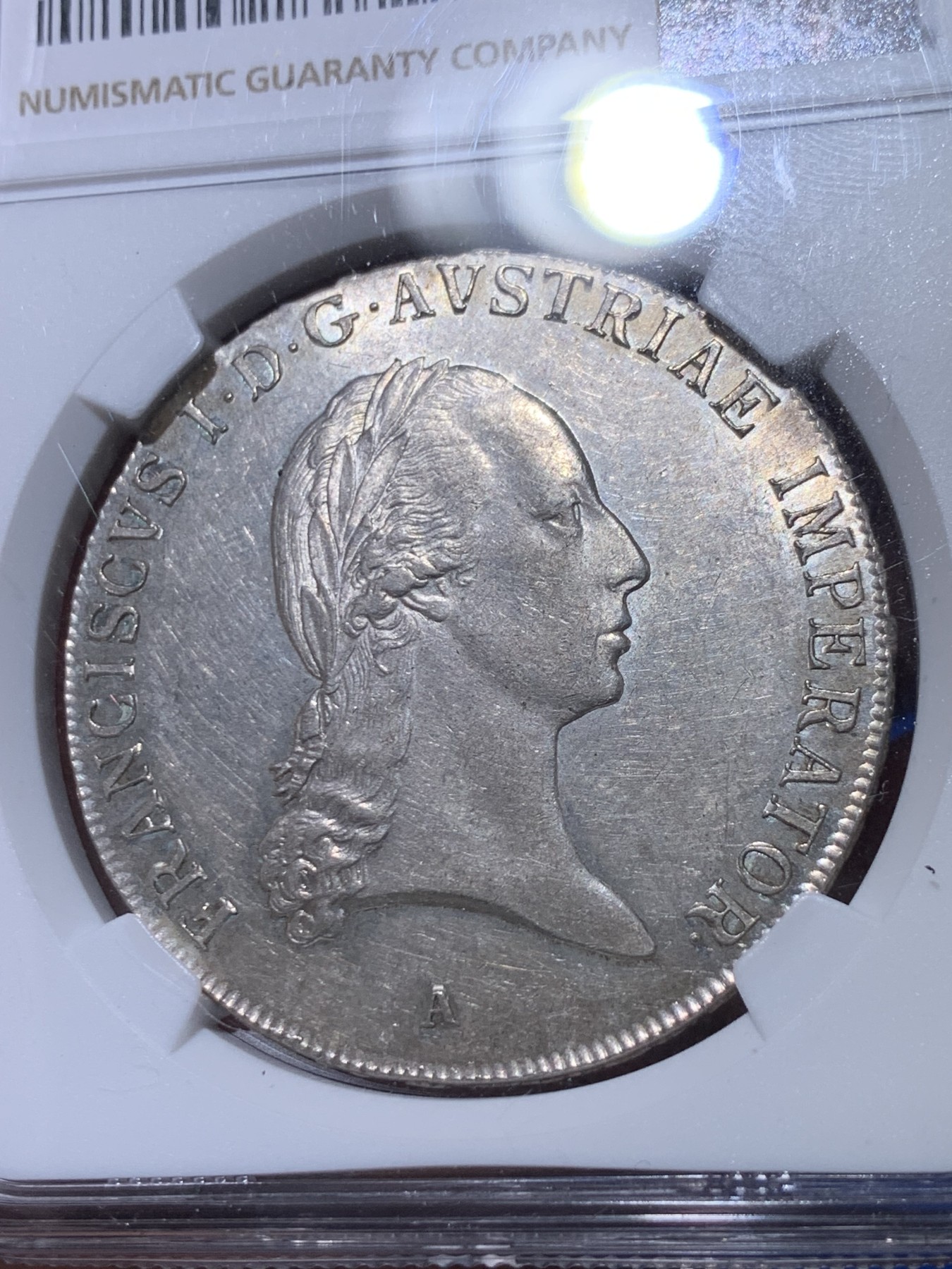 《竞宝斋》第263场-周日，周一 2场连拍 (全场包邮) NGC MS62 奥匈帝国 1821 奥地利 弗朗茨一世 泰勒大银币 细节清晰 背面PL版状态 该版本普遍弱打 本拍品状态极佳