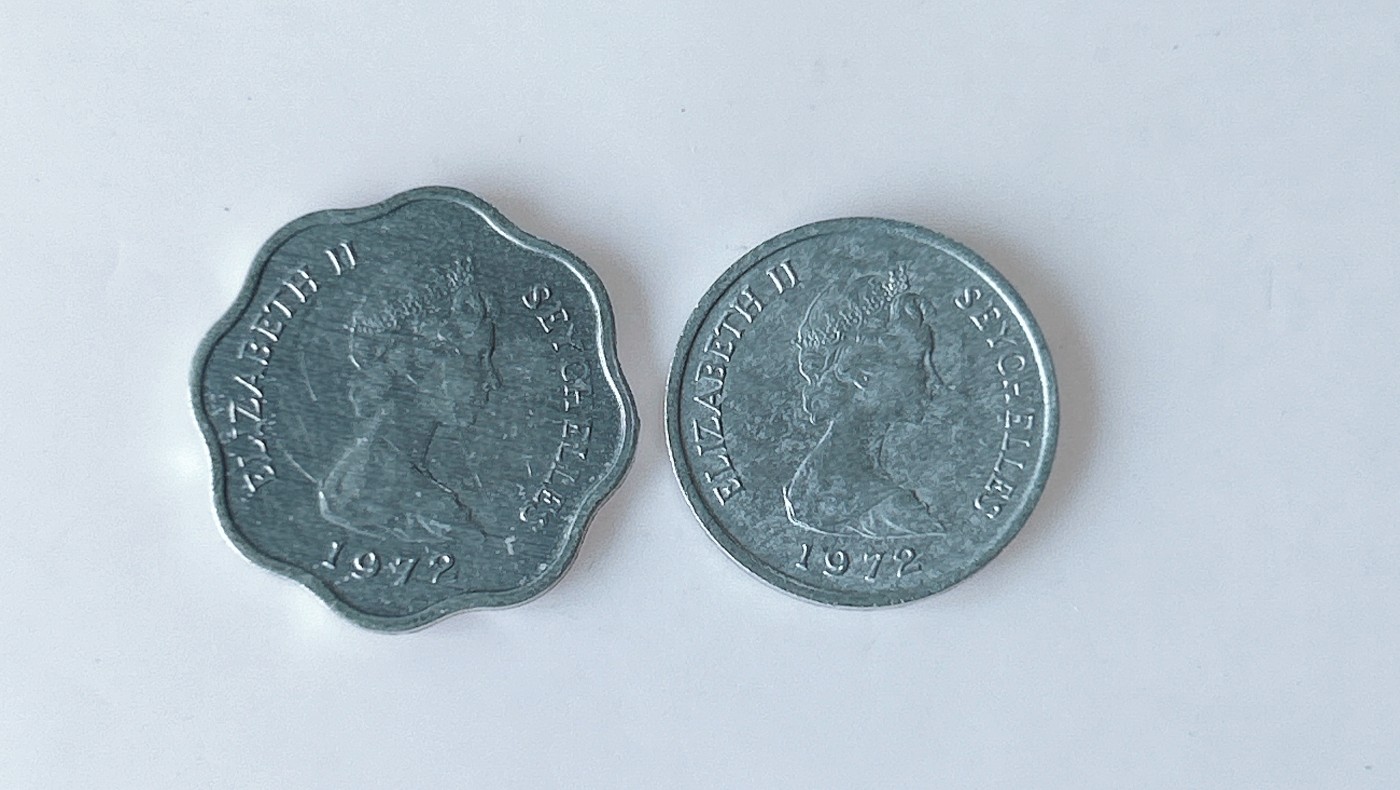 第一海外回流一元起拍收藏 散币专场 第85期 塞舌尔1972年1-5分纪念币2枚套