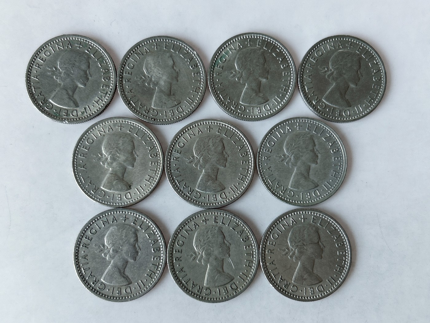 第一海外回流一元起拍收藏 散币专场 第85期 英国6便士硬币 10枚