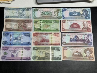 《外钞收藏家》第三百六十五期（连拍第二场） - 埃塞俄比亚 7张+尼加拉瓜5张一起 全新UNC