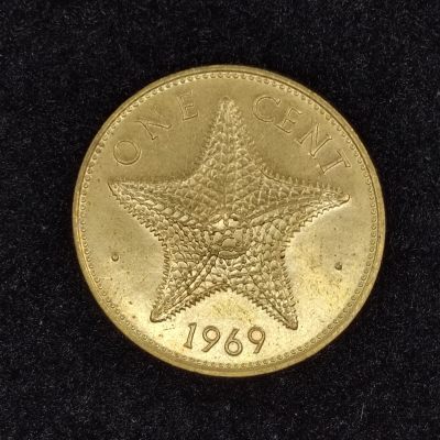 巴斯克收藏第259期 散币专场 5月7/8/9 号三场连拍 全场包邮 - 巴哈马 伊丽莎白二世 1969年 1分铜铝合金币