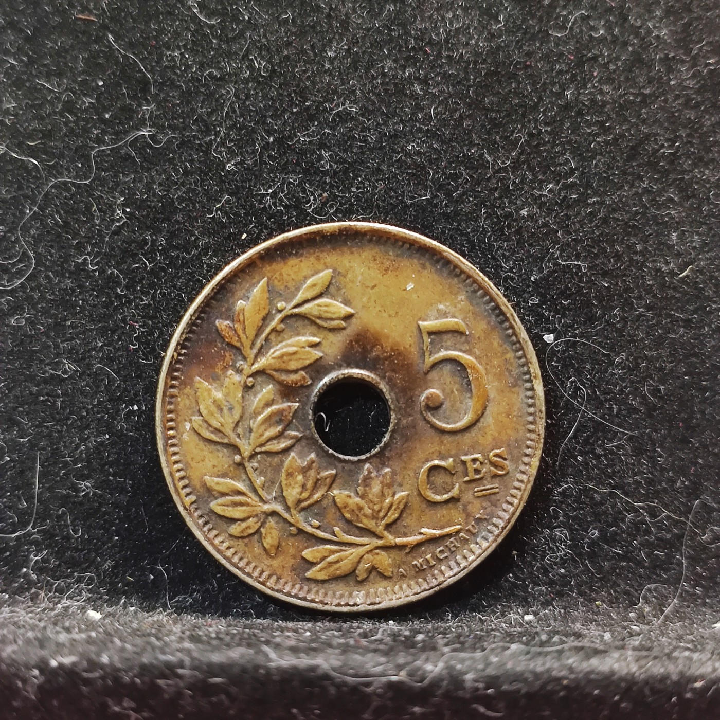 【城南旧事】世界钱币专场-五一精品场 比利时1928年5分好品色彩很好