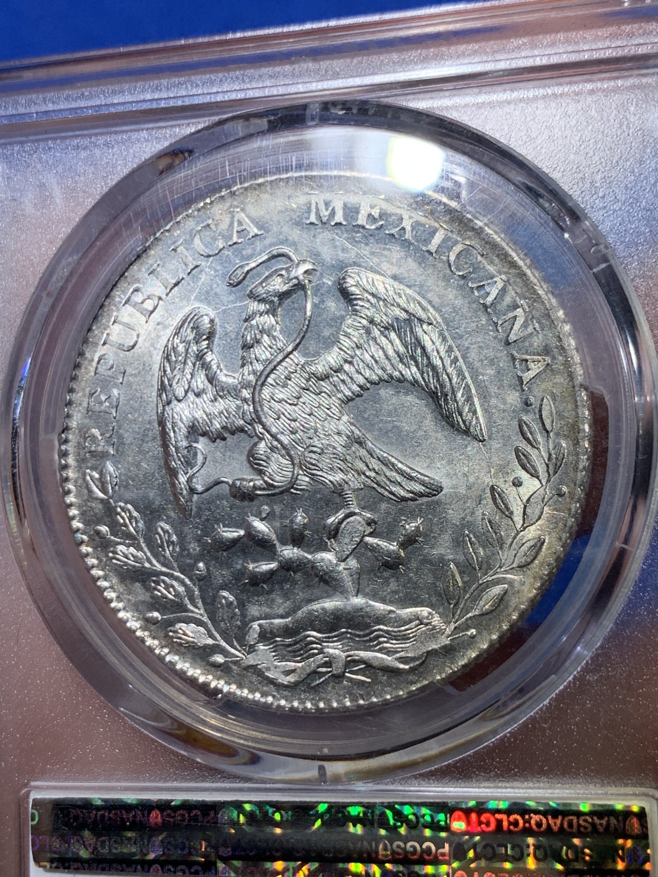 《竞宝斋》第264场-周日，周一 2场连拍 (全场包邮) PCGS MS62 墨西哥 1891 花边鹰洋 超亮银霜光