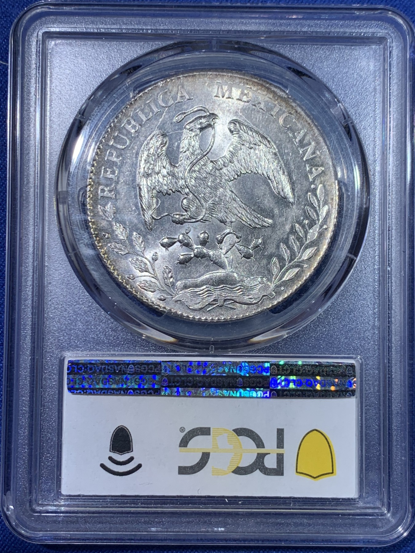 《竞宝斋》第264场-周日，周一 2场连拍 (全场包邮) PCGS MS62 墨西哥 1891 花边鹰洋 超亮银霜光