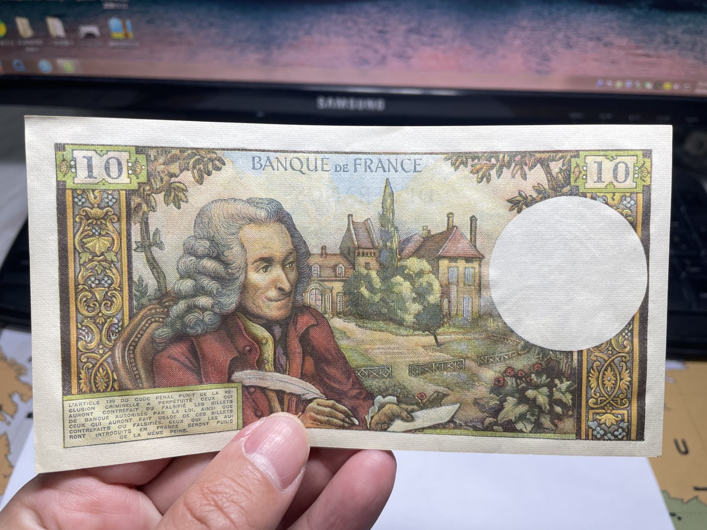 2024年集古藏今外币拍卖第五期-第10场—纸币场，本期拍完结算发货（总第50拍） 好品1971年法国10法郎