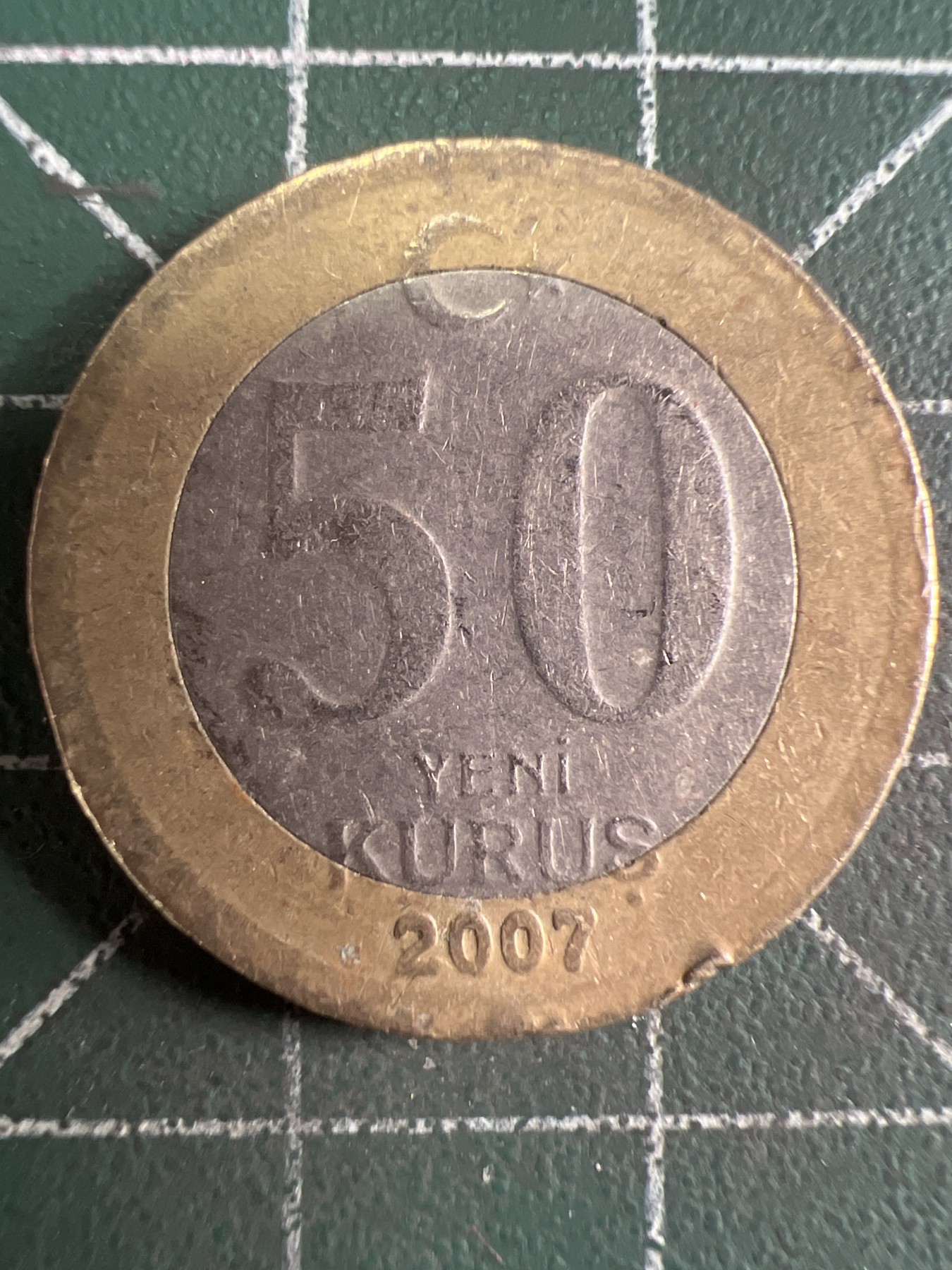 第610期 硬币专场 （无押金，捡漏，全场50包邮，偏远地区除外，接收代拍业务） 土耳其50库鲁 双色币