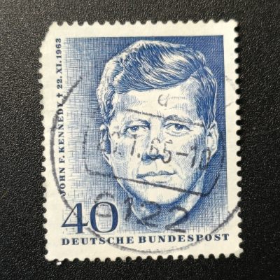 ↓君缘收藏79期☞钱币邮品↓无佣金、可寄存、满10元包邮  - 德国邮票西德，1964年美国总统肯尼迪逝世一周年邮票