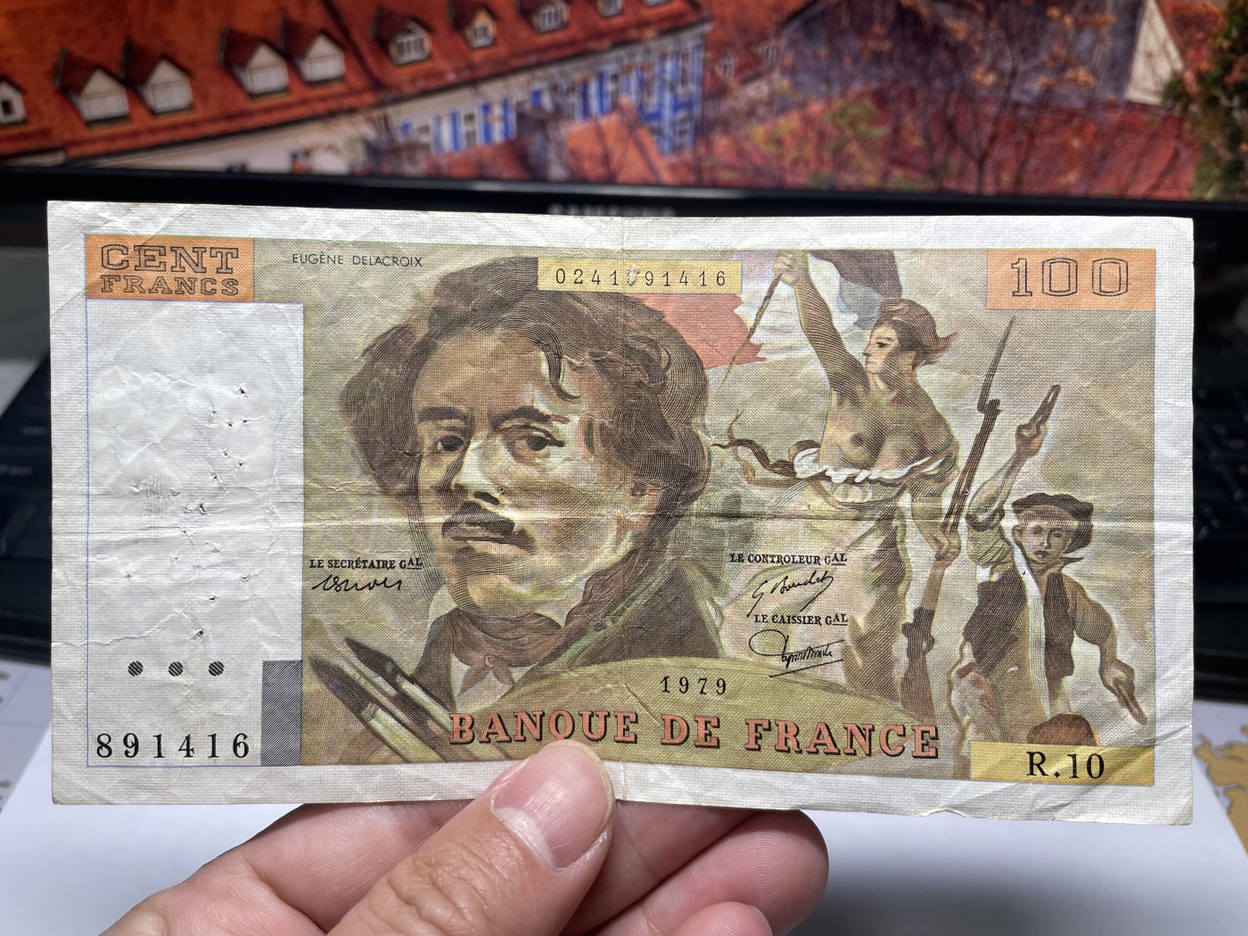 2024年集古藏今外币拍卖第五期-第10场—纸币场，本期拍完结算发货（总第50拍） 1979年法国100法郎