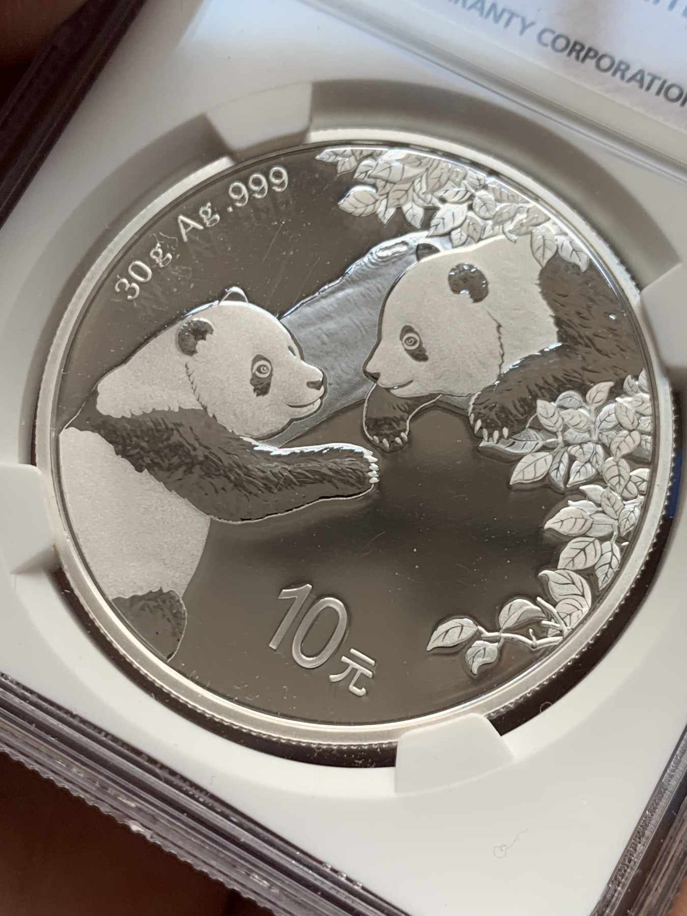 《竞宝斋》第264场-周日，周一 2场连拍 (全场包邮) NGC MS70 中国 2023年 10元 30克熊猫币 银币（含证书）