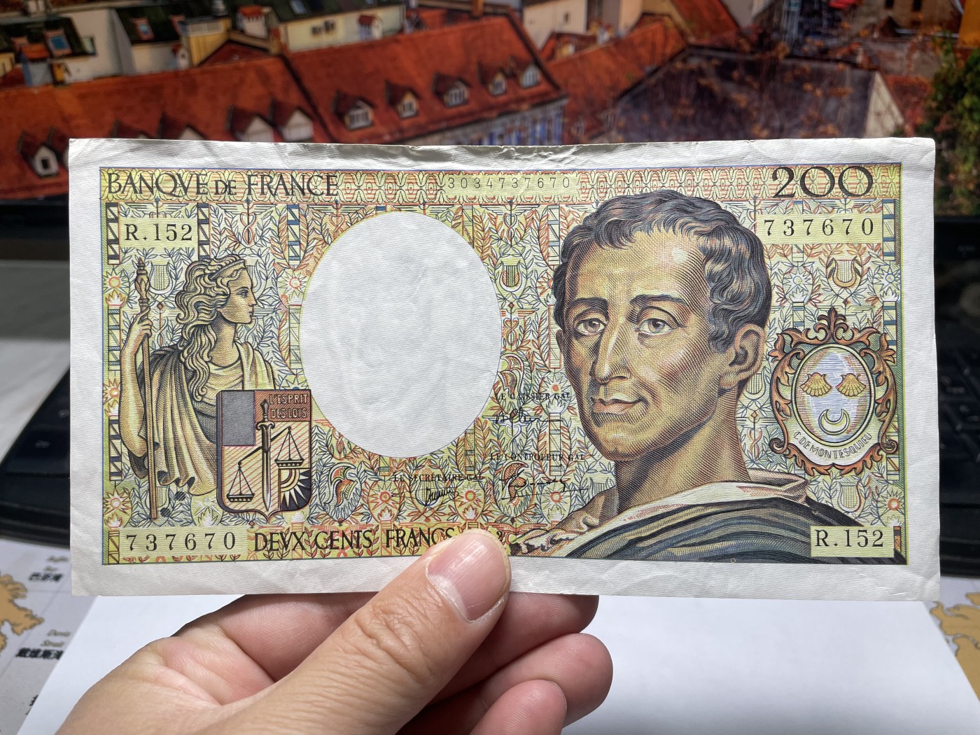 2024年集古藏今外币拍卖第五期-第10场—纸币场，本期拍完结算发货（总第50拍） 1992年法国200法郎