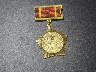 荷兰勋赏制服五一拍卖 - 越南社会主义共和国三级抗战奖章 颁发给对中战争的士兵 稀有版本 镀金完好 品相极美