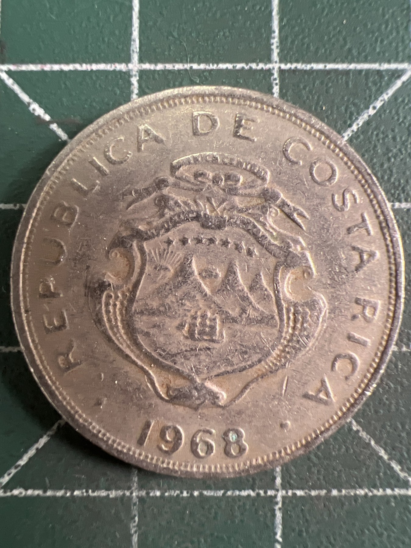 第663期 硬币专场 （无押金，捡漏，全场50包邮，偏远地区除外，接收代拍业务，本店十天发一次货） 哥斯达黎加50分 1968年