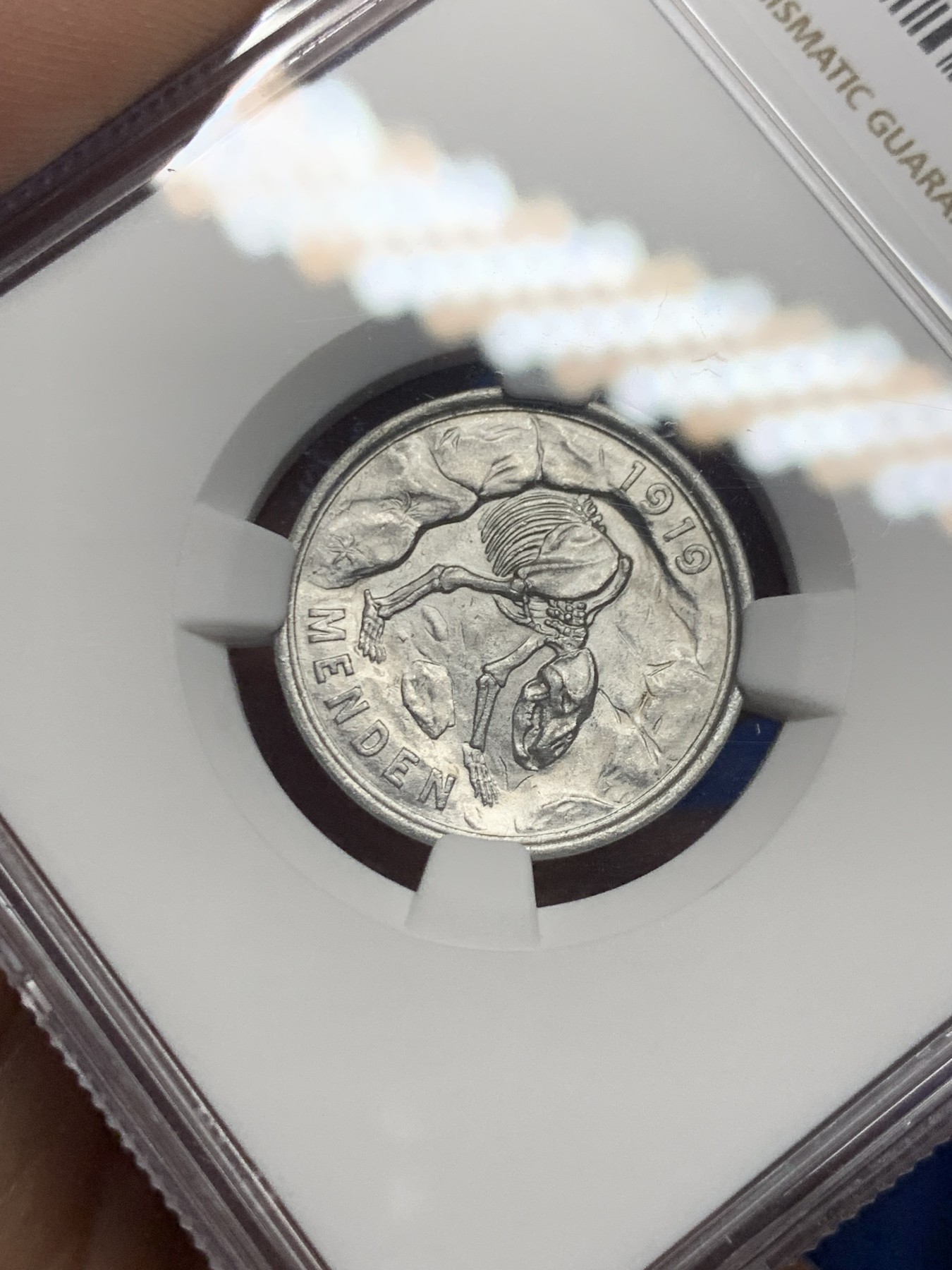 《竞宝斋》第264场-周日，周一 2场连拍 (全场包邮) NGC MS62 德国1920年经典洞熊50芬尼 低评状态