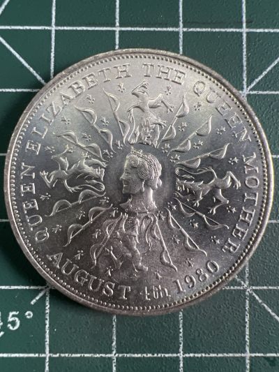 第592期 硬币专场 （无押金，捡漏，全场50包邮，偏远地区除外，接收代拍业务） - 英国1980年伊丽莎白皇太后克朗型纪念币
