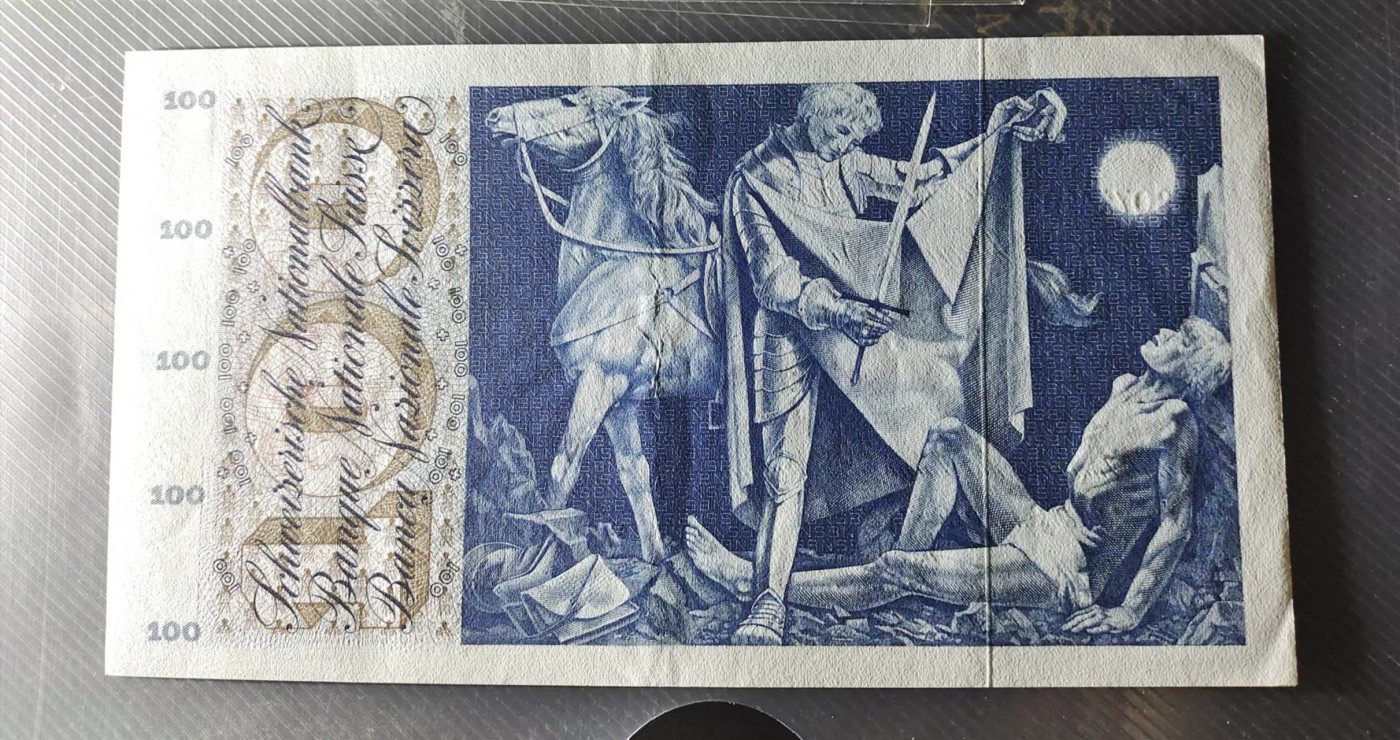 EF-AU 瑞士法郎1963年100元纸币瑞士纸币品相如图- 阿汤美元纸币店- 阿汤美元纸币店- 麦稀奇
