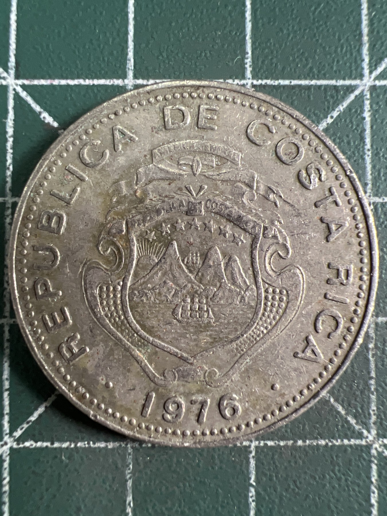 第592期 硬币专场 （无押金，捡漏，全场50包邮，偏远地区除外，接收代拍业务） 哥斯达黎加1克朗 1976年