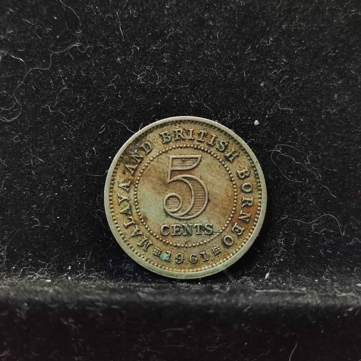 【城南旧事】世界钱币专场-五一精品场 英属马来亚1961年5分镍币好品