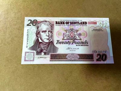 【Blue Auction】✨世界纸币精拍第469期【精】 - 苏格兰 2004年20镑 全新UNC