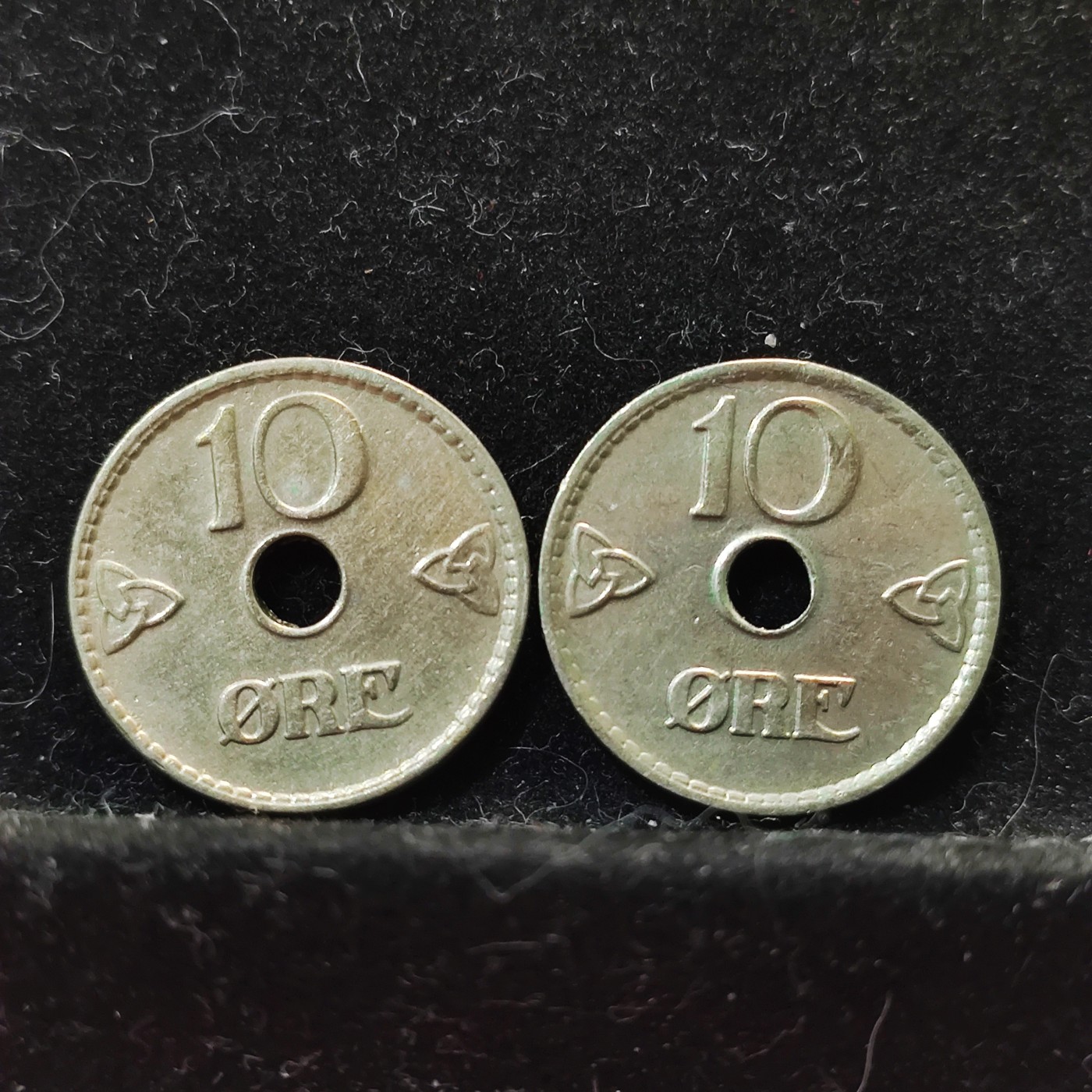 【城南旧事】世界钱币专场-五一精品场 挪威1924&1925年10欧尔两枚好品
