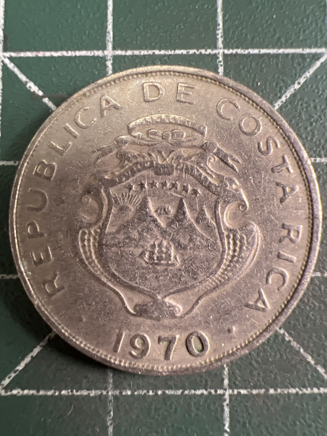 第608期 硬币专场 （无押金，捡漏，全场50包邮，偏远地区除外，接收代拍业务） 哥斯达黎加50分 1970年