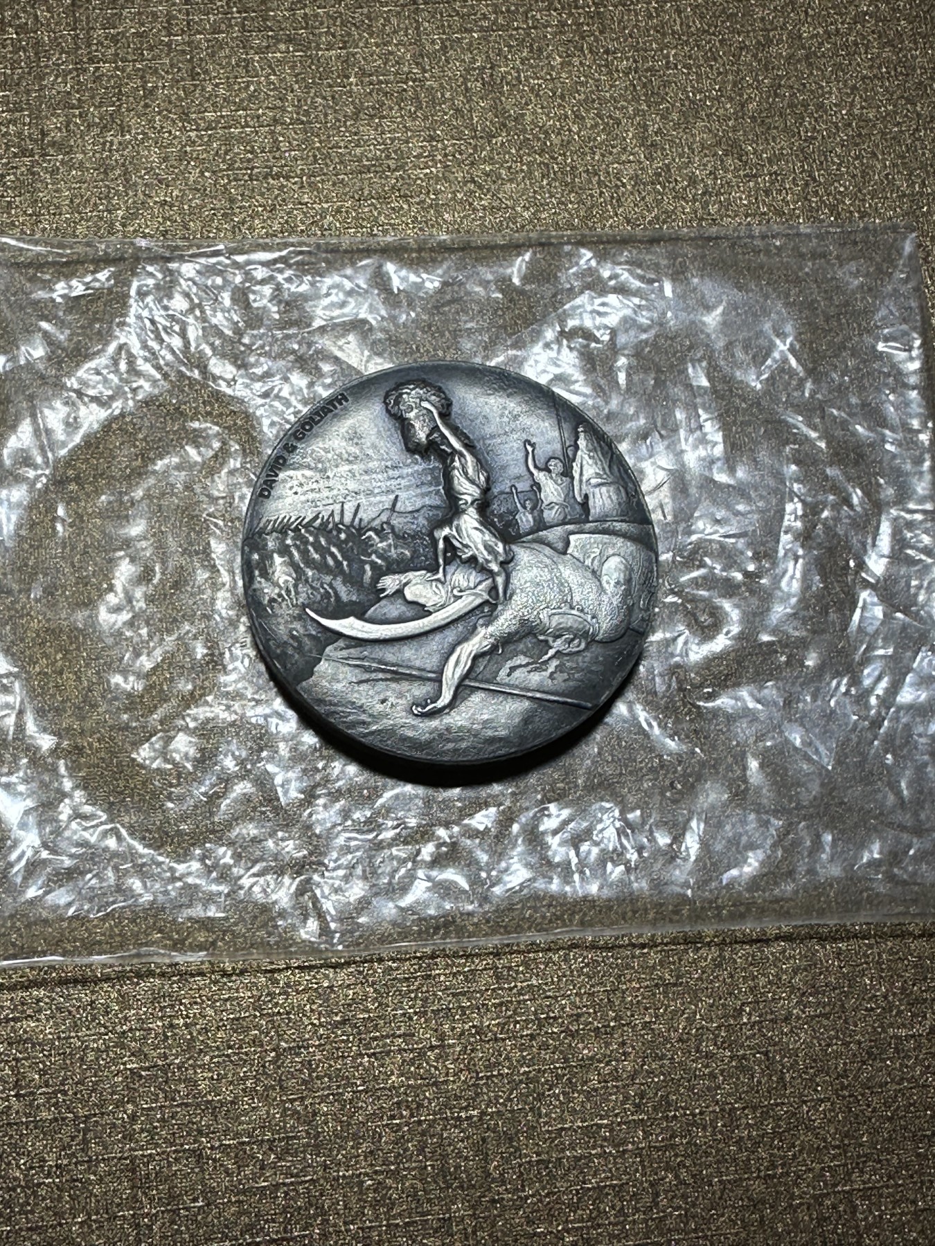 CSIS-GREAT评级精品钱币拍卖第二百四十四期 纽埃2015年大卫与歌利亚2盎司仿古高浮雕银币